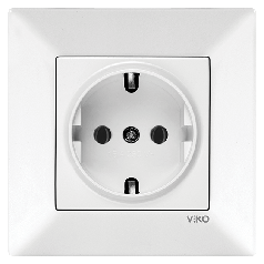 Розетка із заземленням Viko Meridian біла (90970008-WH)