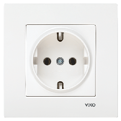 Розетка із заземленням Viko Karre біла (90960008)