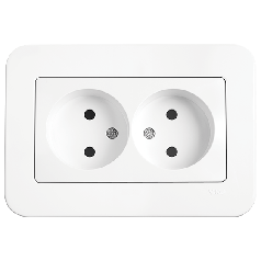 Розетка подвійна Viko Rollina біла (90420055)