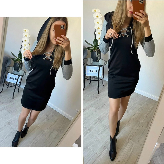 Сукня спортивне з капюшоном і шнурівкою