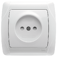 Розетка із захисними шторками Viko Carmen біла (90561043)