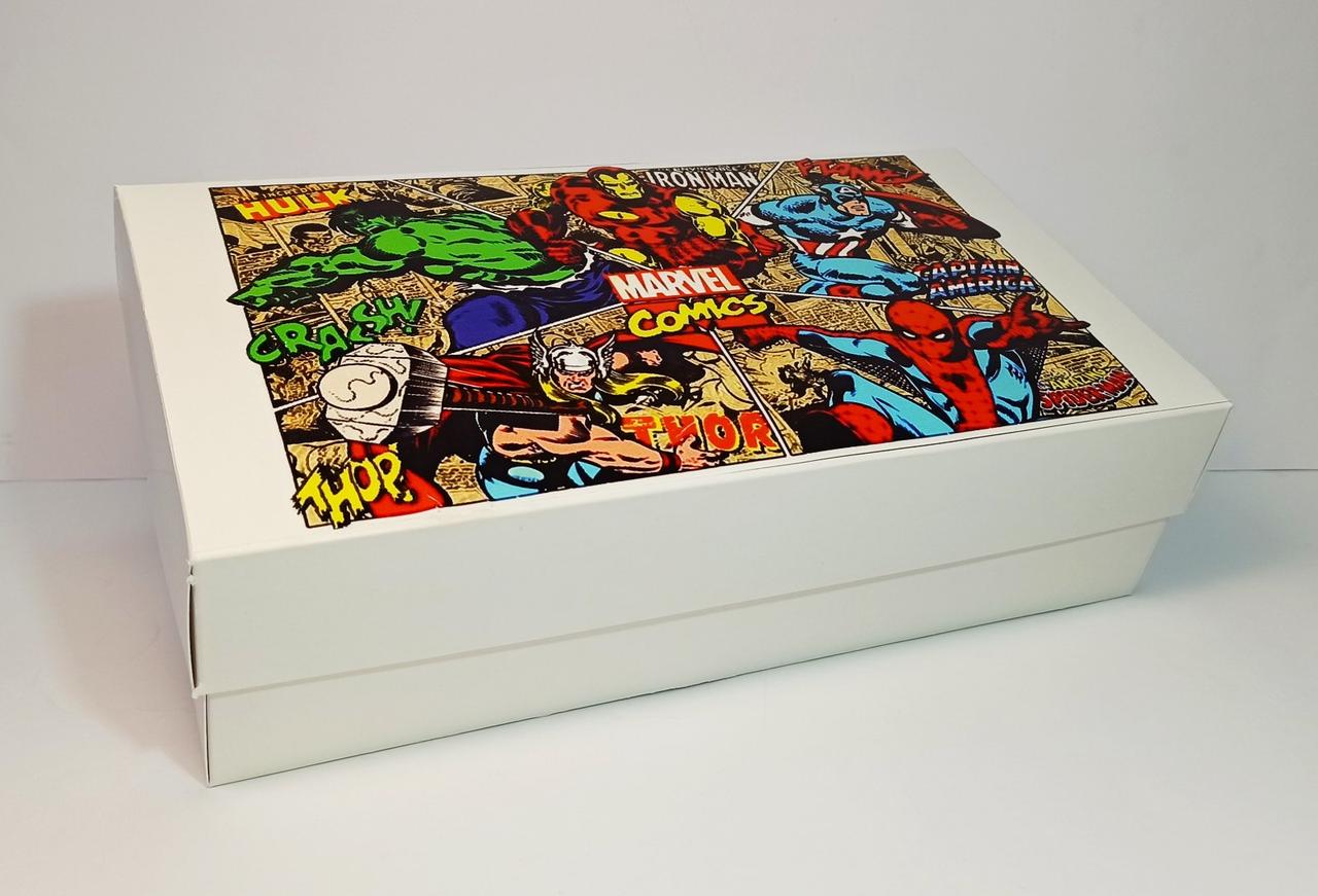 Подарункова коробка Marvel Марвел Супергерої картонна 28x15x7,5 см, фото 1