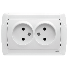 Розетка подвійна Viko Carmen біла (90561055)