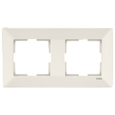 Рамка подвійна горизонтальна Viko Meridian кремова (90979012-WH)