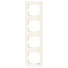 Рамка 4-а вертикальна Viko Karre кремова (90960233)