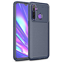 Чехол Carbon Case для Realme 5 / Realme C3 Blue