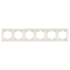 Рамка 6-тя горизонтальна Viko Meridian кремова (90979016-WH)