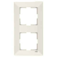 Рамка подвійна вертикальна Viko Meridian кремова (90979032-WH)