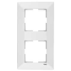 Рамка подвійна вертикальна Viko Meridian біла (90979022-WH)