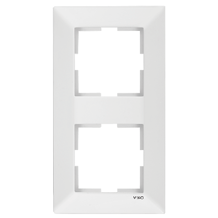 Рамка подвійна вертикальна Viko Meridian біла (90979022-WH), фото 2