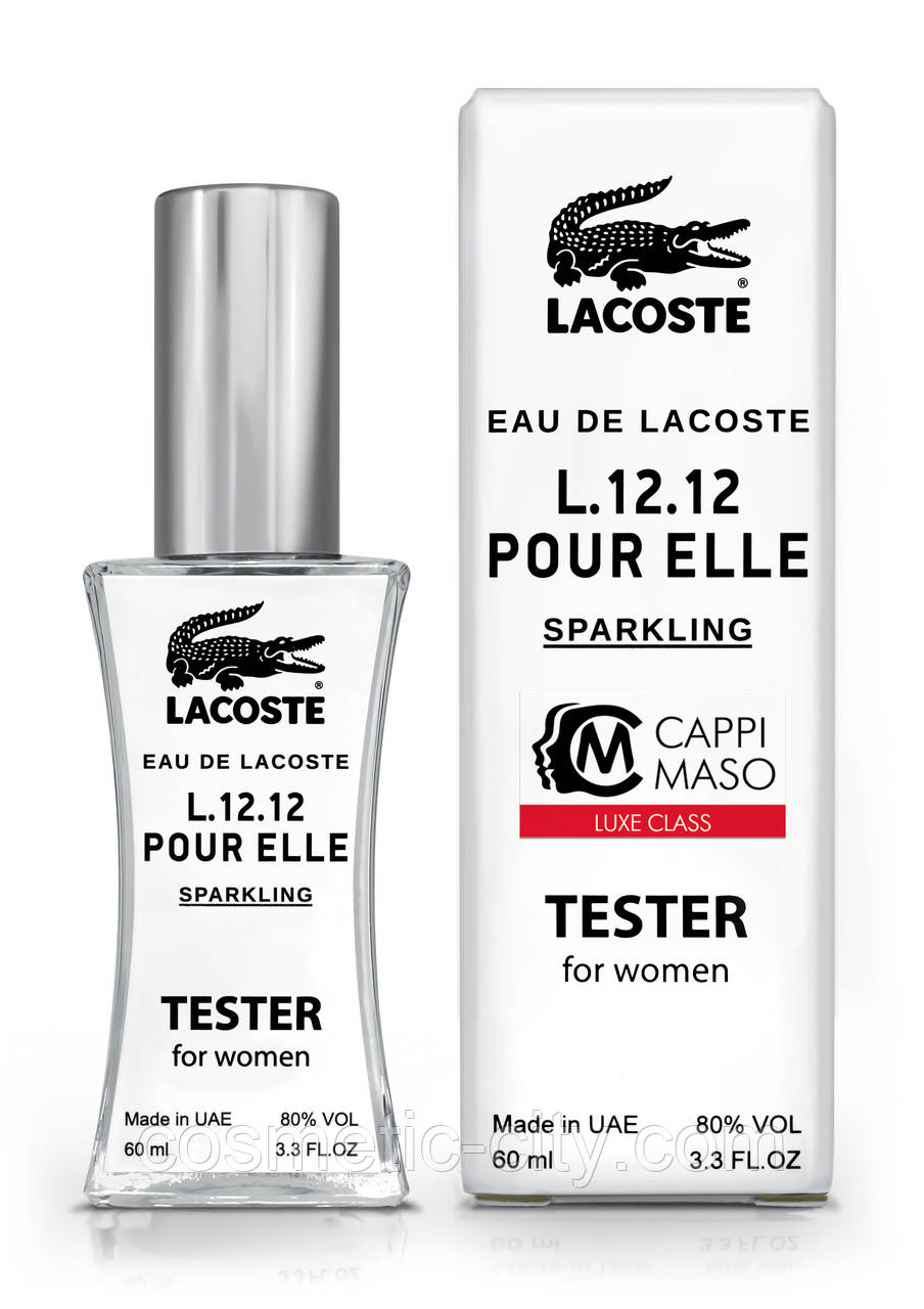 Тестер жіночий LUXE CLASS Eau De Lacoste L. 12.12 Pour Elle Sparkling, 60 мл