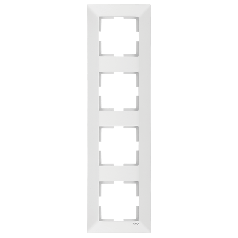 Рамка 4-а вертикальна Viko Meridian біла (90979024-WH)