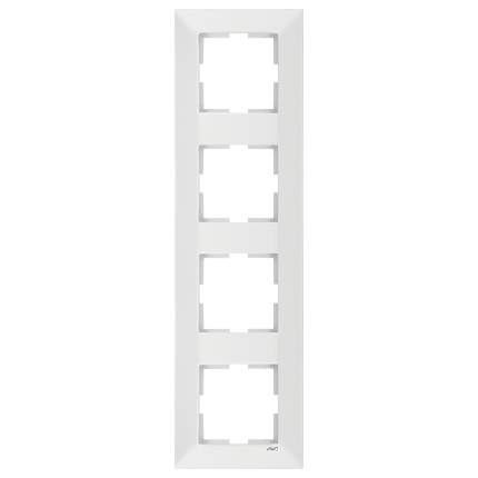Рамка 4-а вертикальна Viko Meridian біла (90979024-WH), фото 2