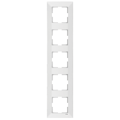 Рамка 5-а вертикальна Viko Meridian біла (90979025-WH)