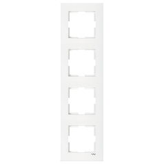 Рамка 4-а вертикальна Viko Karre біла (90960223)