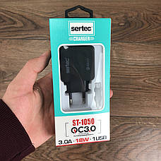 Зарядний пристрій Reddax Sertec ST-1050 мережевий адаптер для зарядки телефону 2 3 ампера швидка зарядка, фото 3
