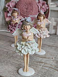 Статуетка-підвіска "Фея-балерина" колір пудра 5,5х4,5х12 см, фото 4