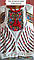 Українська вишиванка з Борщівським орнаментом на білому натуральному домотканому полотні "Борщівка", фото 2