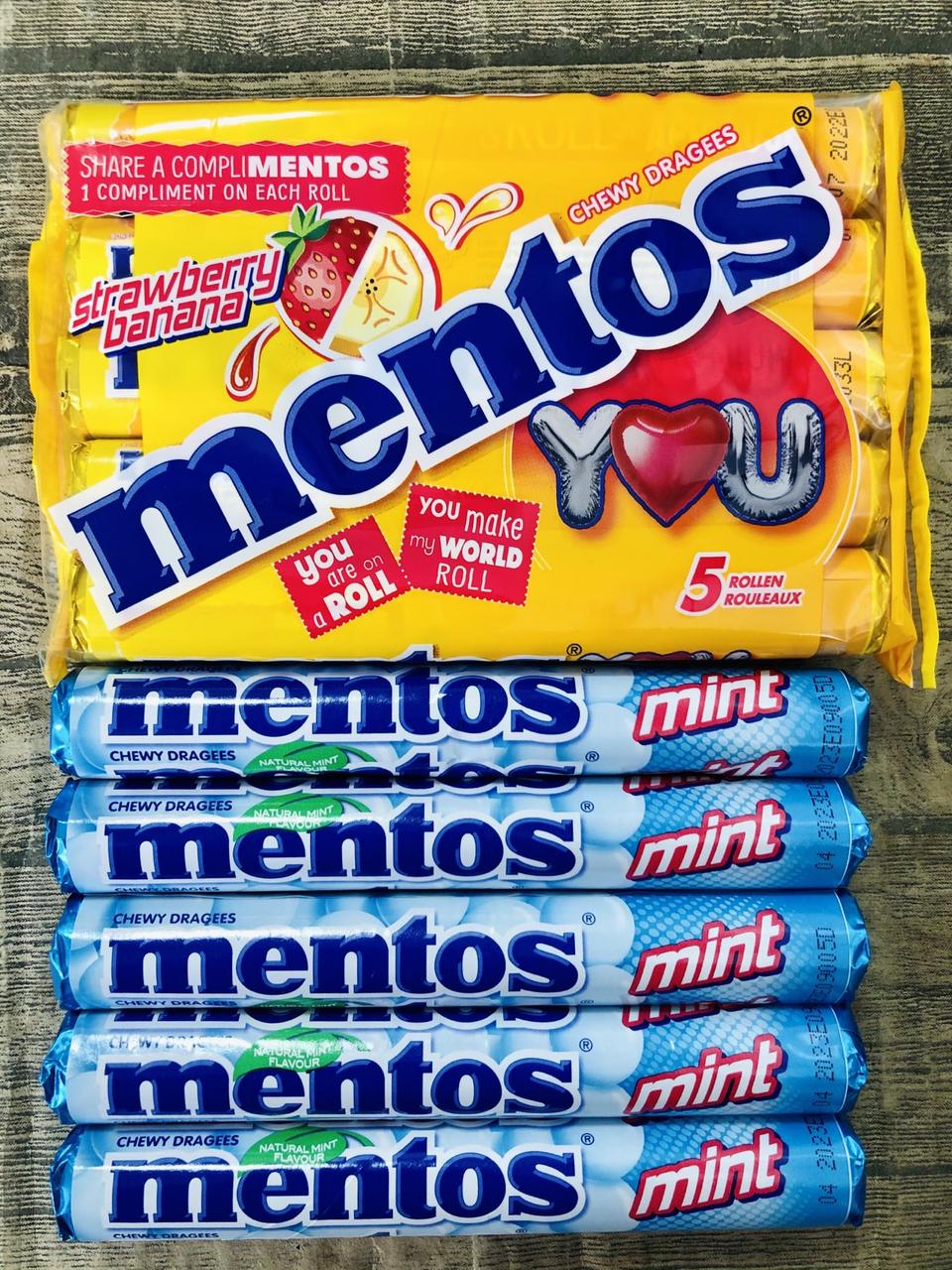 Купить Жевательная конфета Mentos в ассортименте (Польша) Цена за 5 шт ...