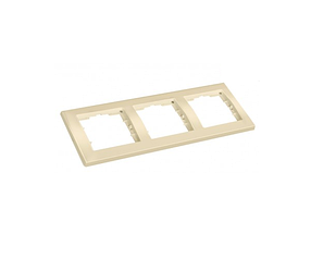 Горизонтальна Рамка Mutlusan CANDELA крем тримісна (46-91-33)
