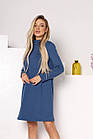 Ажурне плаття жіноче 15217 (42-44; 46-48) кольори: джинс, сіро-блакитний, ментол, капучіно) СП, фото 2