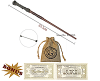 Волшебная палочка Гарри Поттера с металлическим сердечником без коробки 35,5 см №2 + Bonus