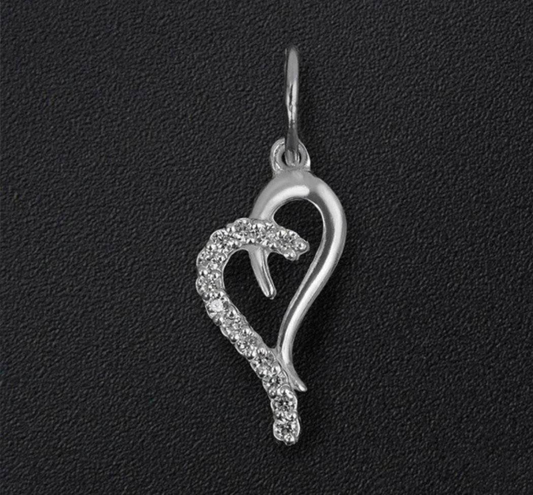 СРІБНИЙ ПІДВІС "СЕРДЕЧКО" серебро 925 проба, фото 1