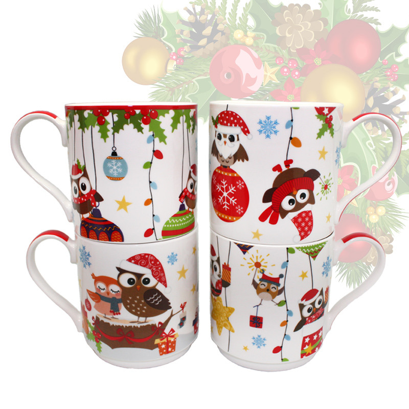 Набір кухлів 4 шт Owl, 350 мл (880-9040), фото 1