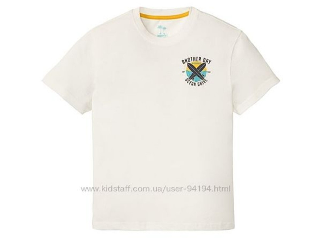 Футболка для хлопчика Біла Ocean Drive Pepperts (Німеччина) р.122/128, 134/140, 146/152, фото 1