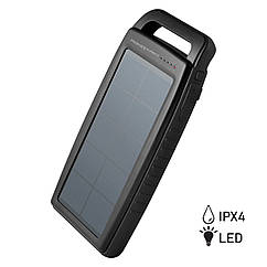 УМБ Promate SolarBank-15 15000 mAh 2 USB 2.1 А LED Black (solarbank-15.black)