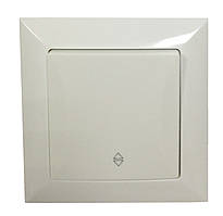 Вимикач 1 кл. прохідний білий 10А LUCCI ТМ LUMANO