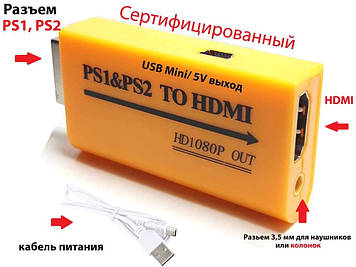 PS1 на HDMI Video Converter + Аудіо вихід