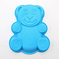 Силиконовая форма "Валера" 19*16*4 см для изготовления желейного медведя Голубой