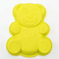 Силиконовая форма "Валера" 19*16*4 см для изготовления желейного медведя Желтый