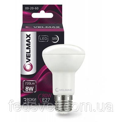 Світлодіодна лампа VELMAX V-R63 8W 4100K E27 720Lm