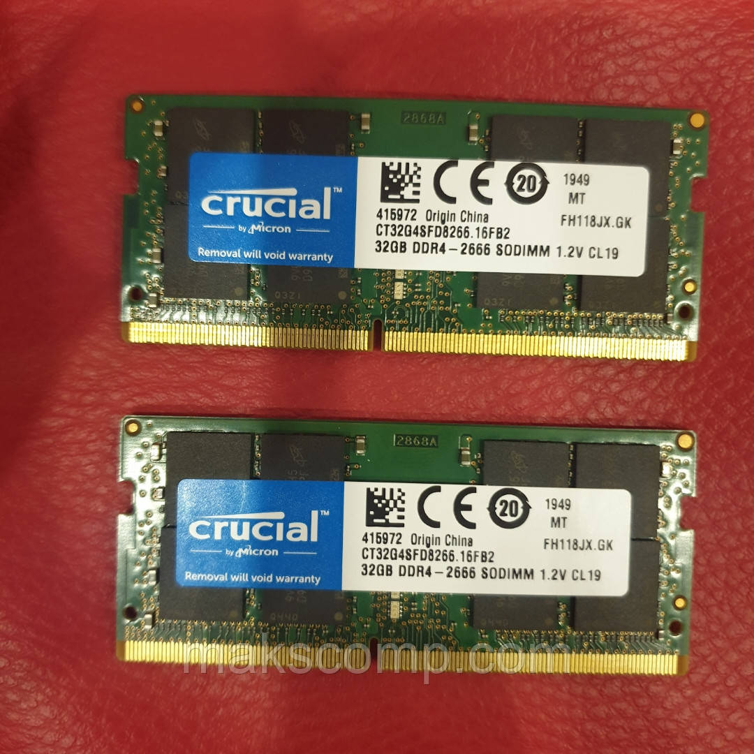 Пам'ять Crucial 32Gb (CT32G4SFD8266.16FB2) DDR4-2666