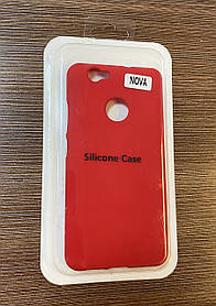 Оригінальний чохол Silicone Case на телефон Huawei Nova червоного кольору