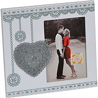 💛Фоторамка настільна "Серце" Світло-сірий