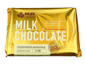 Шоколад молочний Mir chocolate 28%, плитка 1,2 кг