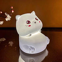 Дитячий силіконовий нічник "Котик Смайл" 3DTOYSLAMP