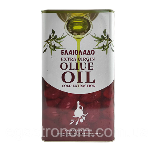 Олія соняшниково-оливкова Елаіоладо Ελαιόλαδο Extra Virgin 5L ж/б 4шт/ящ (Код: 00-00000606)