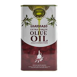Олія соняшниково-оливкова Елаіоладо Ελαιόλαδο Extra Virgin 5L ж/б 4шт/ящ (Код: 00-00000606)