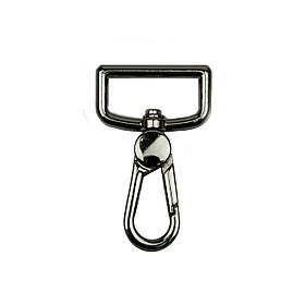 Карабін для сумок KR53-2 (25 мм), колір чорний нікель