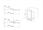 Скляна шторка для ванни Avko Glass 542-1 40+60x140 Clear, фото 2