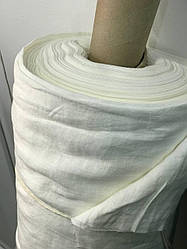 Біла лляна тканина, 100% льон, ширина 250 см, CRASH EFFECT