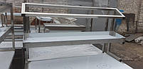 Стіл - каркас з напрямними для листів для борошняних робіт з н/ж 2700х600х850 , стіл для ліплення, фото 2