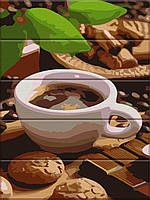 Картина за номерами на дереві "Солодощі до кави" ArtStory подарункова упаковка 30x40см ASW071
