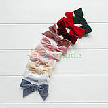 Стрічка оксамитова ТЕМНО-БІРЮЗОВА, 25 мм, фото 2