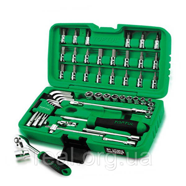 Набір інструменту комбінований TOPTUL 1/4" 51ед. GCAI5102