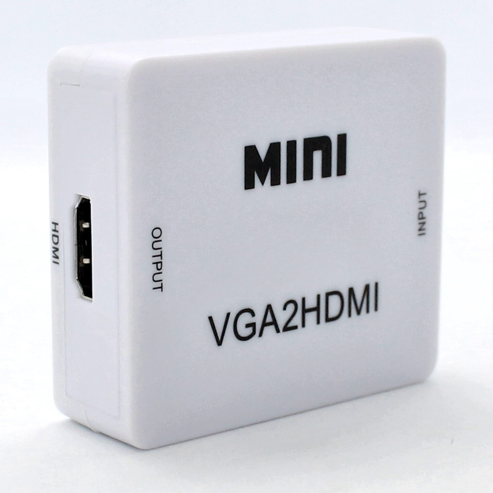 Конвертер переходник VGA to HDMI адаптер с аудио входом VGA2HDMI Converter Mini 1080P - фото 3 - id-p1333395665
